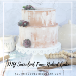 , DIY Succulent Faux Naked Cake